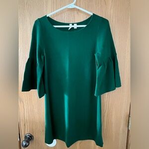 Moth by Anthropologie Green Bell Sleeve Sweater Tunic Dress